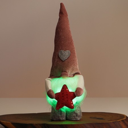 New Year's toy "Cute Gnome", 35cm, glowing in the dark, for the New Year-6