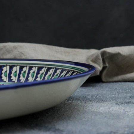 Largan Rishtan ceramics "Patterns", 36 cm, blue-2