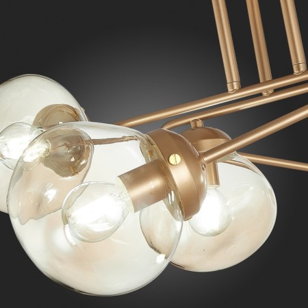 Ceiling EVOLUCE lamp. Sle155702-08. More. 8x40 watts, E14, 100x64x34 cm, golden color-7