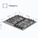 Hon surface Delvento V60V41M001, gas, 4 burners, silver