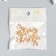Decor for creativity metal, rhinestones "Lush branch with beads" White with gold 3.2x4 cm
