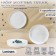 A set of dessert plates Luminarc diwali shells, d = 19 cm, glass ceramics, 6 pcs, white color