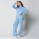 Women's costume (jumper/trousers), blue color, size 44-48 (One size)