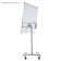 Flipchart mobile magnetic marker 70x100 cm, Calligrata Premium, in an enhanced aluminum profile, on rollers