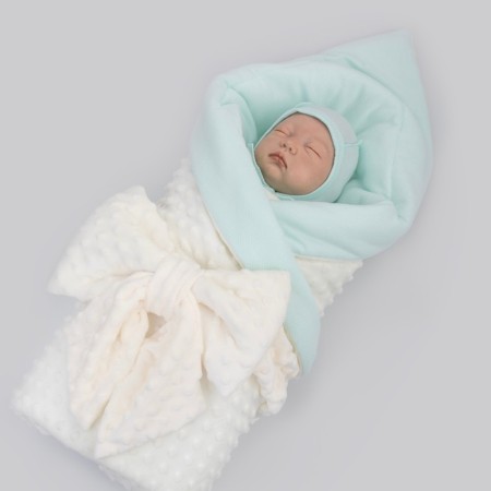 Kinderlitto discharge kit “New First Wardrobe”, 4 items, height 50-56 cm, milk color, mint-1