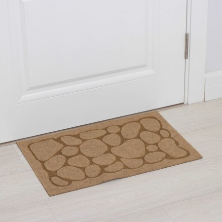 Rug of the harassment shade "Stones", without a edging, 38 × 58 cm, beige color-5