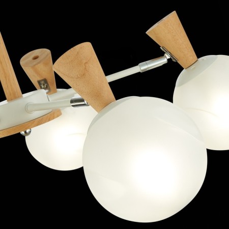 Ceiling EVOLUCE lamp. Sle220702-05. Catania. 5x40 watts, E14, 59x59x33.5 cm, white color, light tree-5