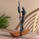Souvenir "boat" Polim. resin, mane wood 28x9.5x37.5 cm