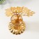 Climber Metal, glass for 1 candle "tree with leaves" d = 4.7 cm, gold 14.7x9.3x15 cm