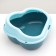 Toilet "Cloud" with a triangular side 48.5 x 39 x 20 cm, blue