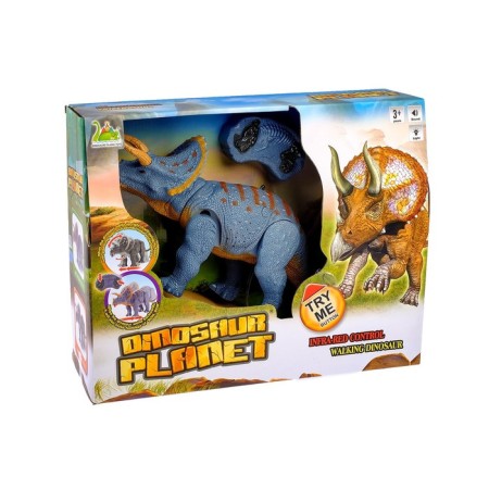 Dinosaur radio -controlled "tricratops", light and sound effects, works from batteries-5