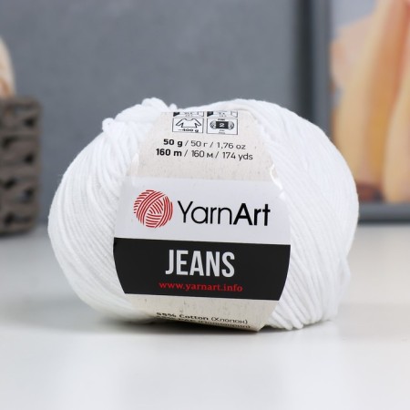 Yarn "Jeans" 55% cotton, 45% acrylic 160m/50g (62 hotel)