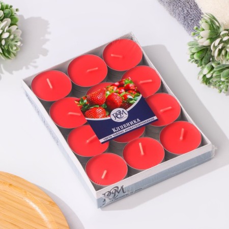 A set of tea candles aromatic "strawberries", 24 pcs-3