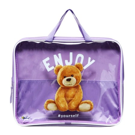 Folder with handles Textile A4, 350 x 265 x 40mm, insert transparent frost-resistant polymer, with inner pocket, PMD 2-84 "Bear" 70582