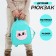 Baby backpack for artificial leather girl "Kitik", plush strip, 27x23 x 10 cm