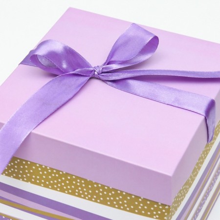 Self -assembly box "lines" lilac 15x15x15 cm-2