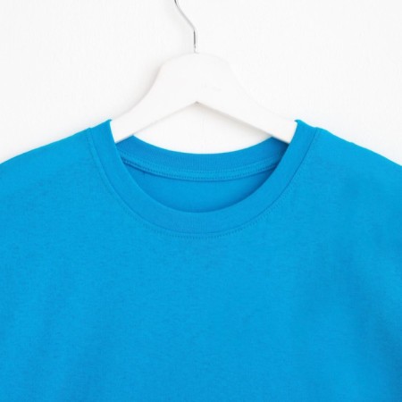 T -shirt male plain, blue color, size 52-5