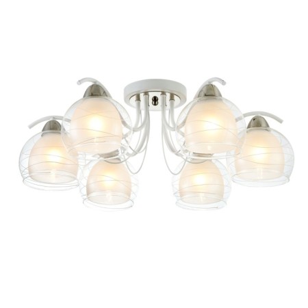 Freya FR5052-CL-06-W Nikki, 630x630x220 mm ceiling lamp, E27, 6x60W, white color