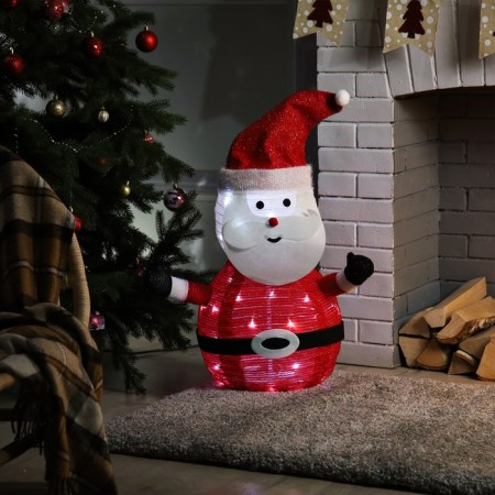 LED figure "Santa Claus" 35 × 70 × 35 cm, metal, textile, 220 V, glow of white