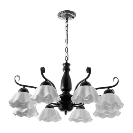 Luracia chandelier 8he27 40w Black and white 88x88x37-72 cm Bayerlux