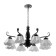 Luracia chandelier 8he27 40w Black and white 88x88x37-72 cm Bayerlux
