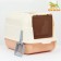 The toilet is closed with a folding top of 36 x 51 x 34 cm, orange
