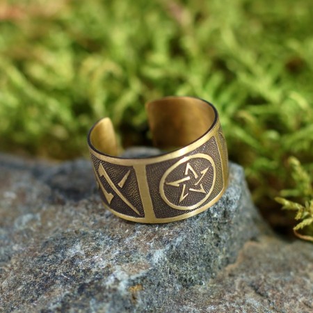 The amulet ring "Zvezda", brass, d = 17-23 mm