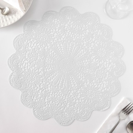 A set of lapeling lapels "Lydia", d = 38 cm, 4 pcs, white color-4