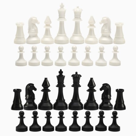 Chess figures are tournament, plastic, King H-10.5 cm, pawn H-5 cm-1