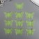Plastic sticker phosphorus "butterflies" set 10 pcs 5.2x7.5 cm mix