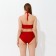 Top bathing female minku on ties, color Bordeaux size 52