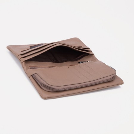 Women's wallet on magnets, brown color-3
