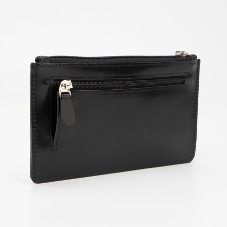 Women's wallet on the zipper Textura, with a pen, black color-1