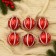 Set of balls plastic D-7 cm, 6 pcs "Masquerade" red