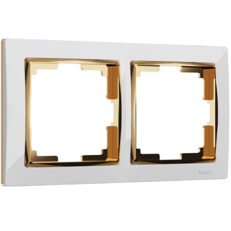Frame for 2 posts WL03-FRAME-02-WHITE-GD, Color Gold, White-1