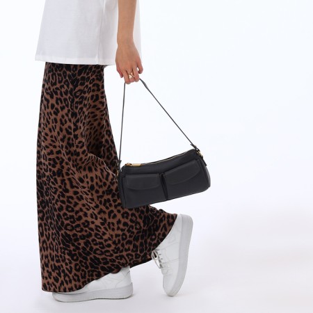 Female bag Textura, average size, dark gray color-9