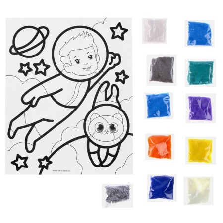 Set for creativity: Lunar fresco and magic embroidery "Cosmos"-6