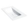 Paola Elegante sink, half -vested, 80 cm, rectangular