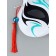 Kitsune carnival mask, black and blue