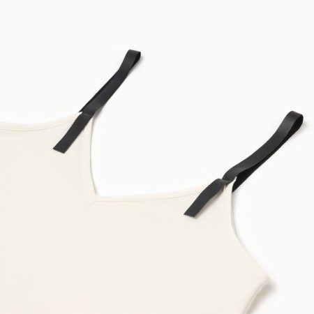 Top female on the straps Minaku: Casual Collection Color White, Rr. 44-4