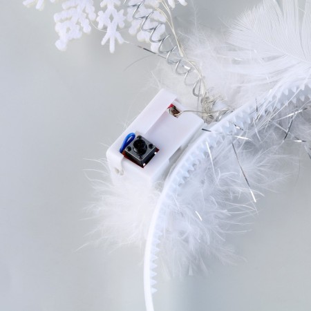 New Year's carnival rim "Snowflake 2" with blue diodes, for the New Year-3