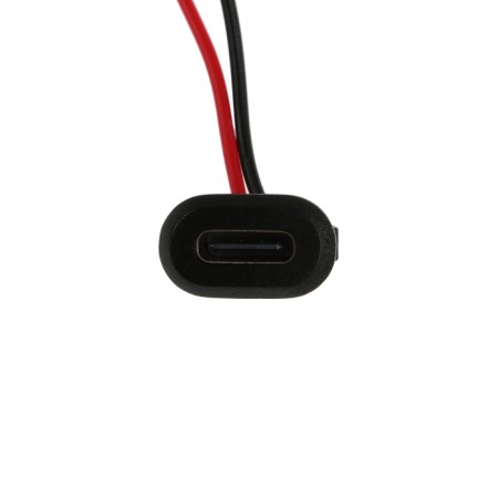 Type-C connector with a wire 10 cm, 2 pin, 2.1 a, 5 V, black-2
