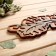 2-layer plate "with light steam (leaves)", 30x12cm mix