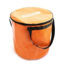 A bucket with a lid of rangers for fish, PVC, 40x40x40 cm, orange color