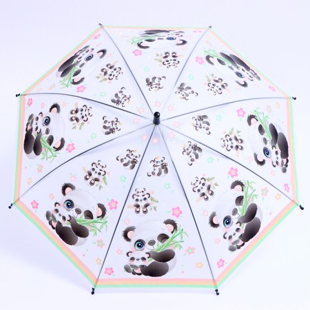 Children's umbrella P/Aut with a whistle "Panda and baby" d = 84 cm, 8 spokes, 65 × 7 × 6 cm-2