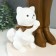 Souvenir Polystone stand "Girl with a blue bow and a cat" D = 26 cm 76x27x35 cm