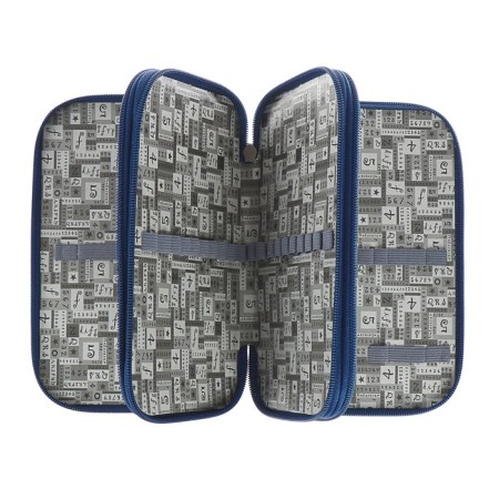 Penal 3 sections, 125 x 205 x 55 mm, calligrata 8p26/3 "hockey players" (with a metallic effect), laminated cardboard-7