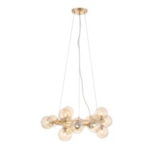 Люстра подвесная St Luce. SL435.203.15. Parllaone. 15х3 Вт, G9, 4000K, 58х58х24 см, цвет золотистый