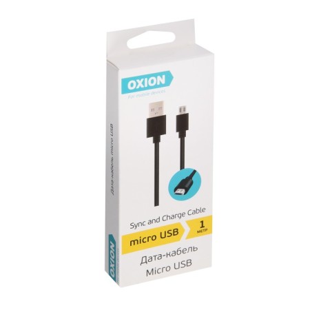 OXION cable, microUSB - USB, 1 m, black-3