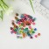 A set of beads for creativity Plastic "Hearts with Strabs" 20 grams 0.7x0.7 cm